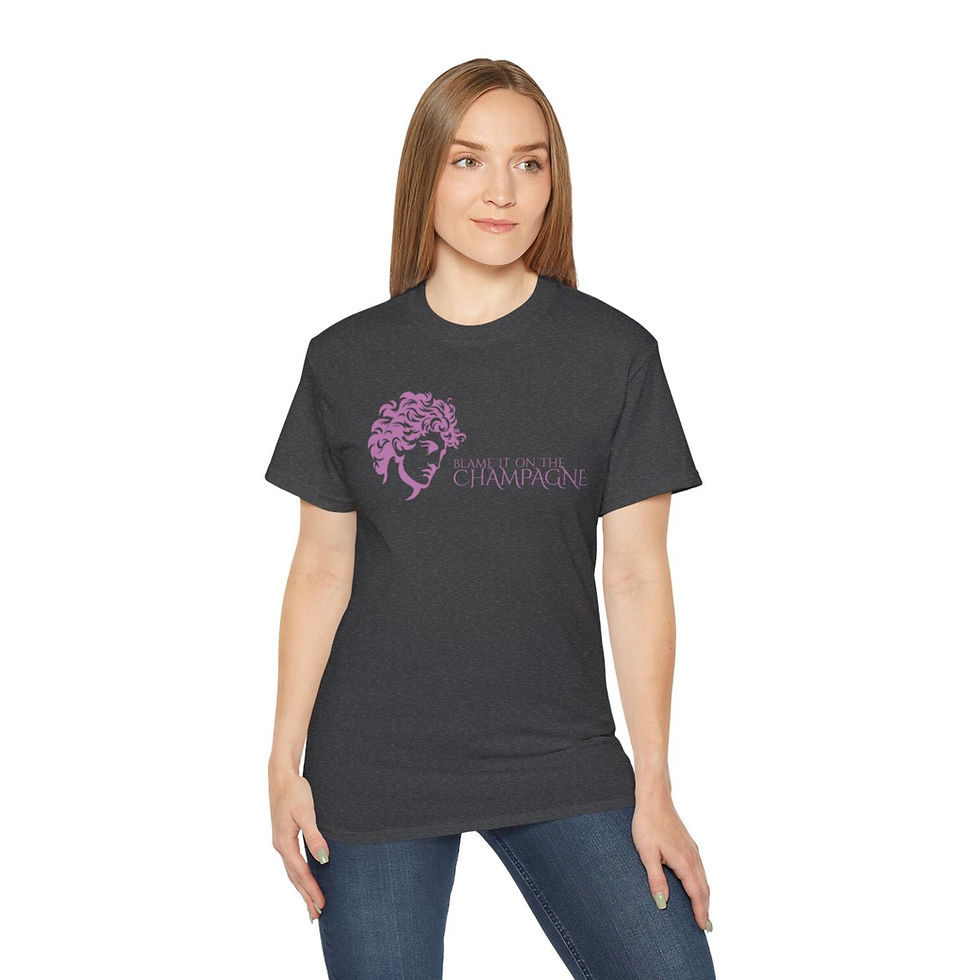 Thumbnail: Unisex Grapes & Wine Series Tee: Champagne