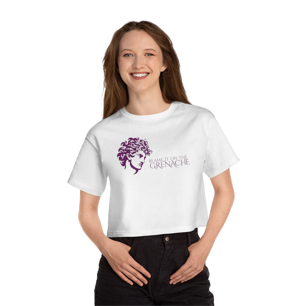 Women's Grapes & Wines Series Cropped Tee: Grenache