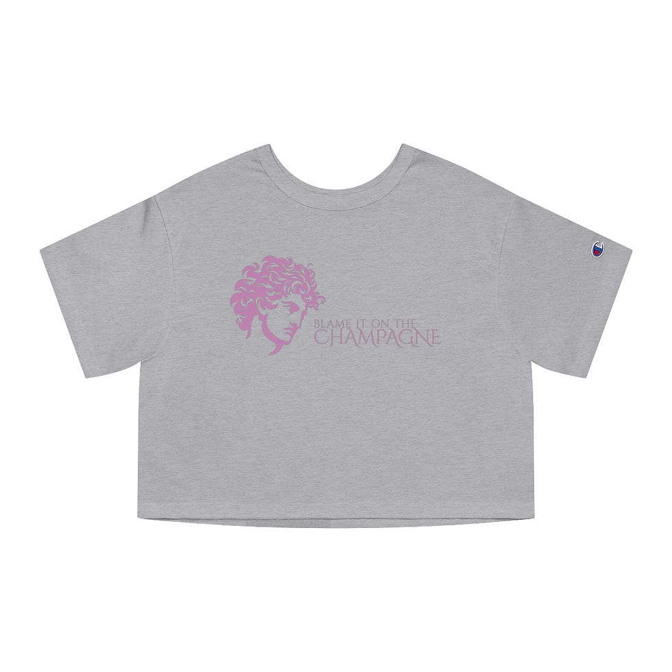 Thumbnail: Women's Grapes & Wines Series Cropped Tee: Champagne