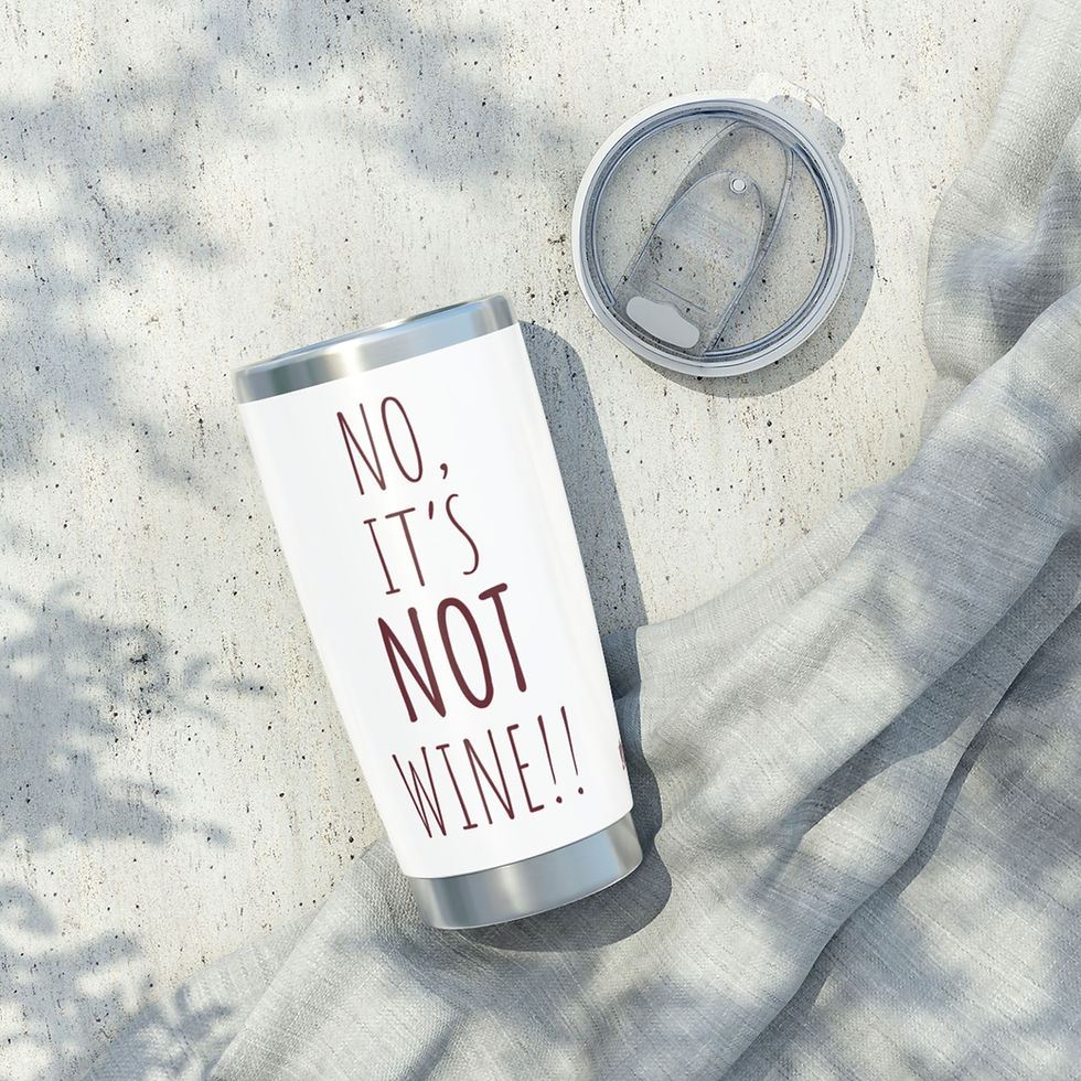 Thumbnail: Blame it On Bacchus™ 20oz Tumbler - Burgundy on White Background