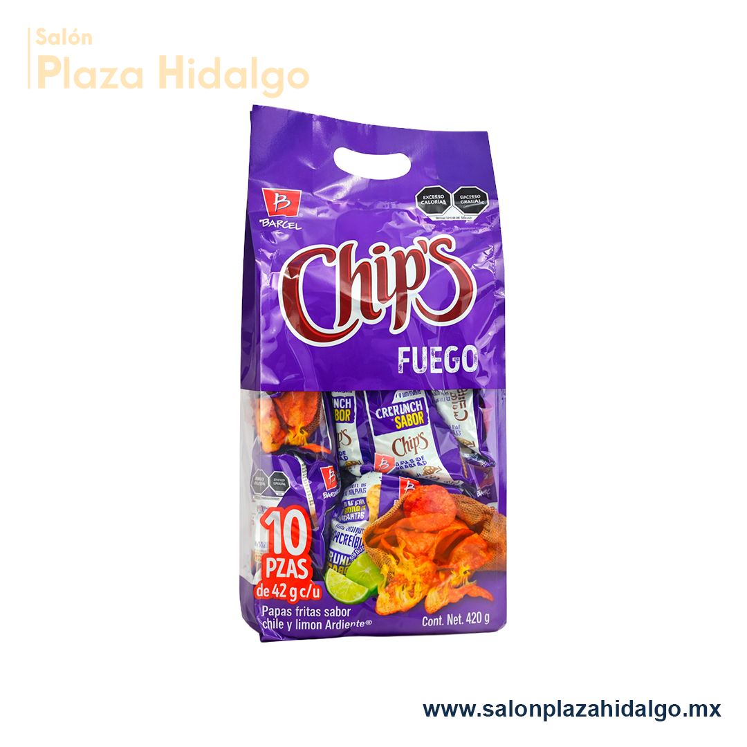 Botana Barcel Chips Fuego 10 Piezas