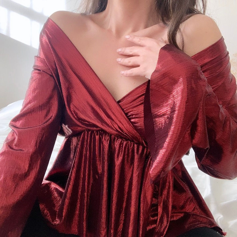 Miniature : Top glitter rouge