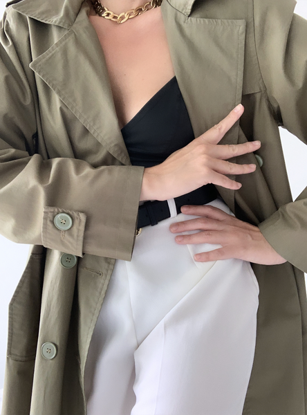 Miniature : Trench vintage kaki