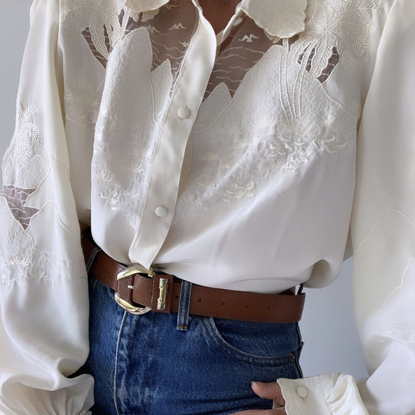 Miniature : Blouse paysage brodé