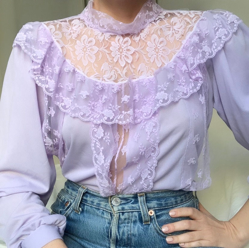 Thumbnail: Purple lace blouse