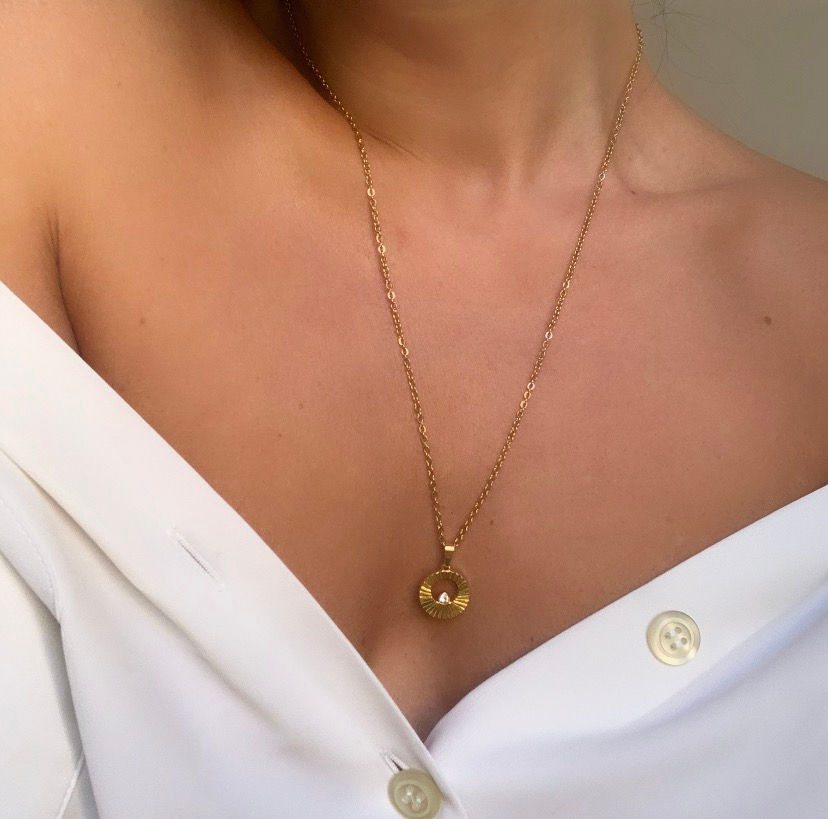 Thumbnail: Vintage strass long necklace
