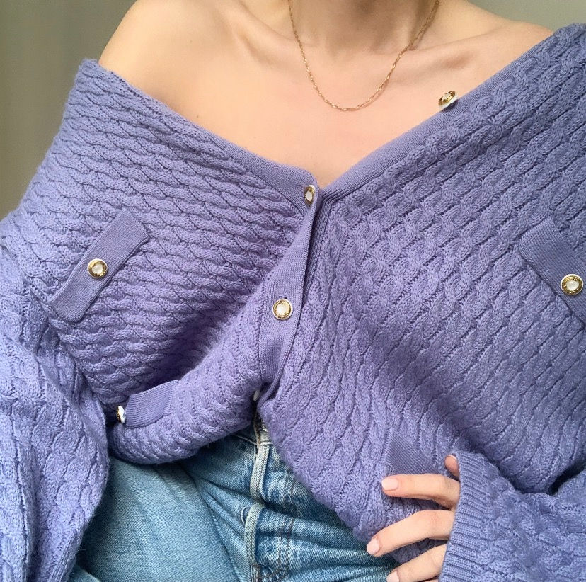 Thumbnail: Purple cardigan