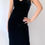Miniature : Robe longue en velours dos croisé 