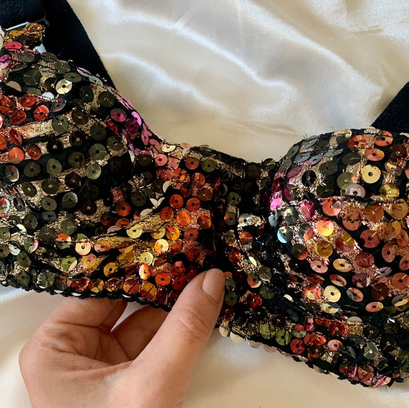 Miniature : Soutien-gorge sequins multicolore