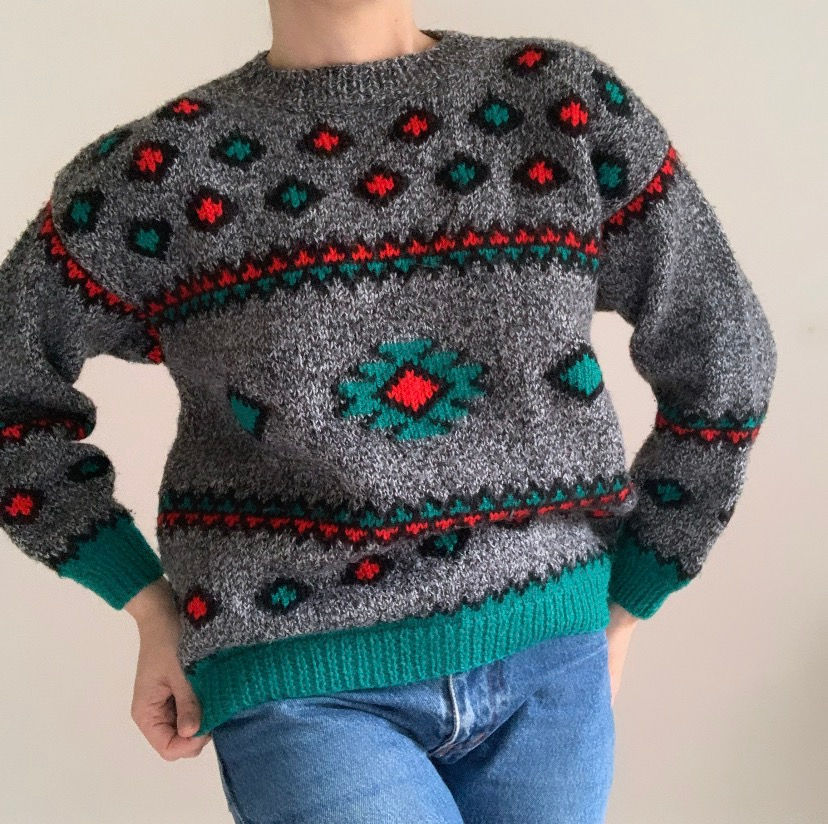 Miniature : Pull en laine fait main