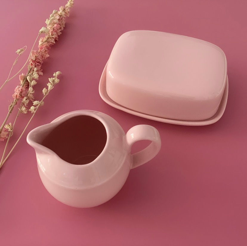 Miniature : Ensemble beurrier & pot à lait