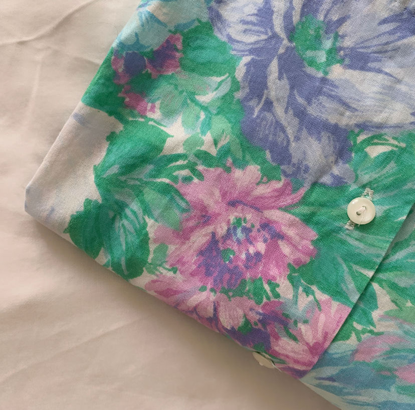 Miniature : Blouse fleurie faite main