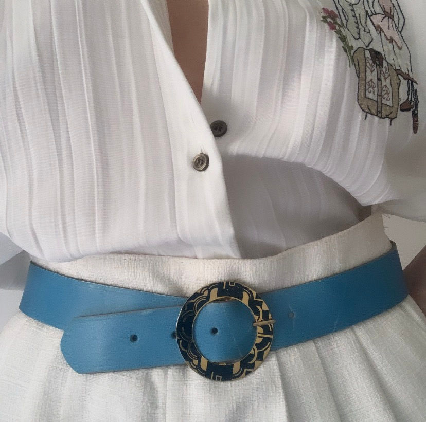 Ceinture cuir Blue