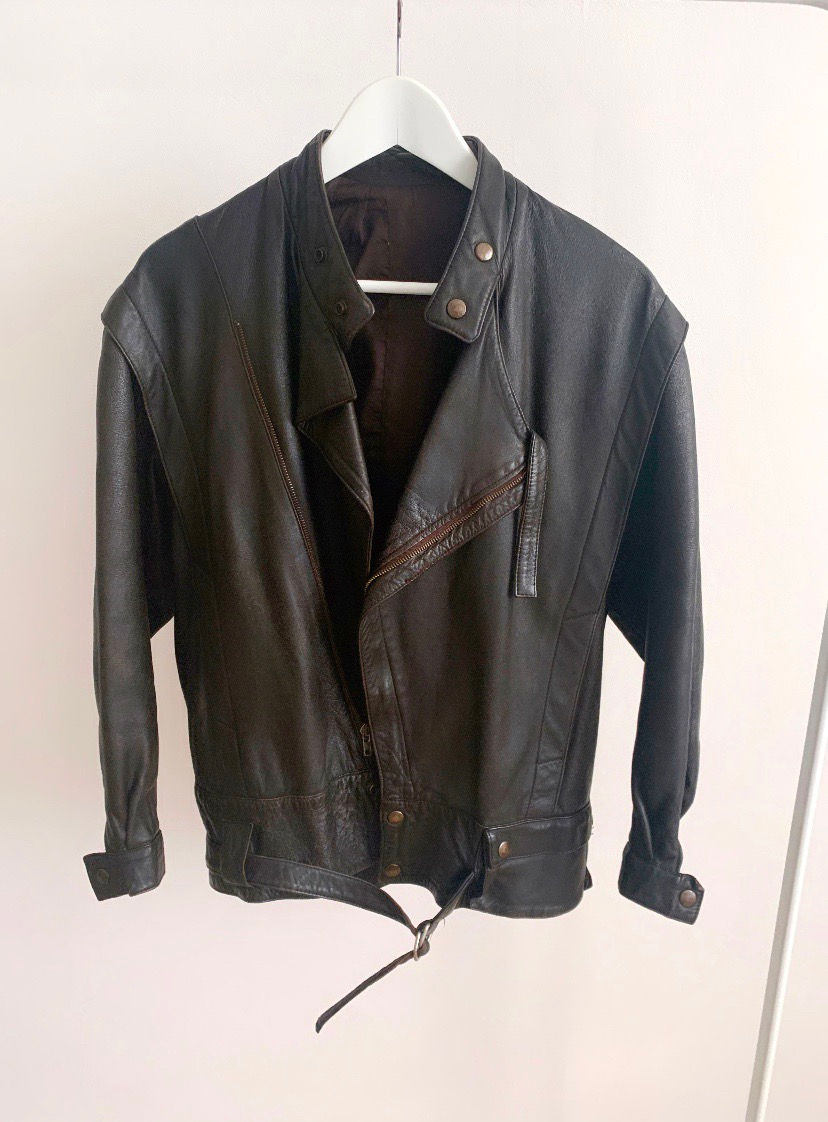 Miniature : Blouson cuir style motard
