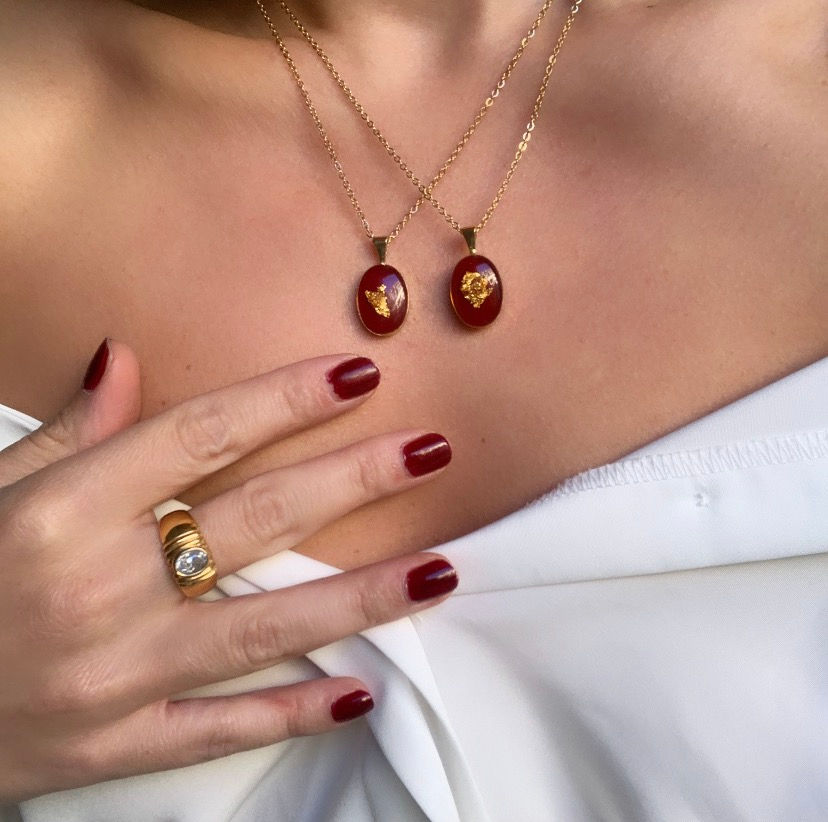 Miniature : Gold leaf necklace