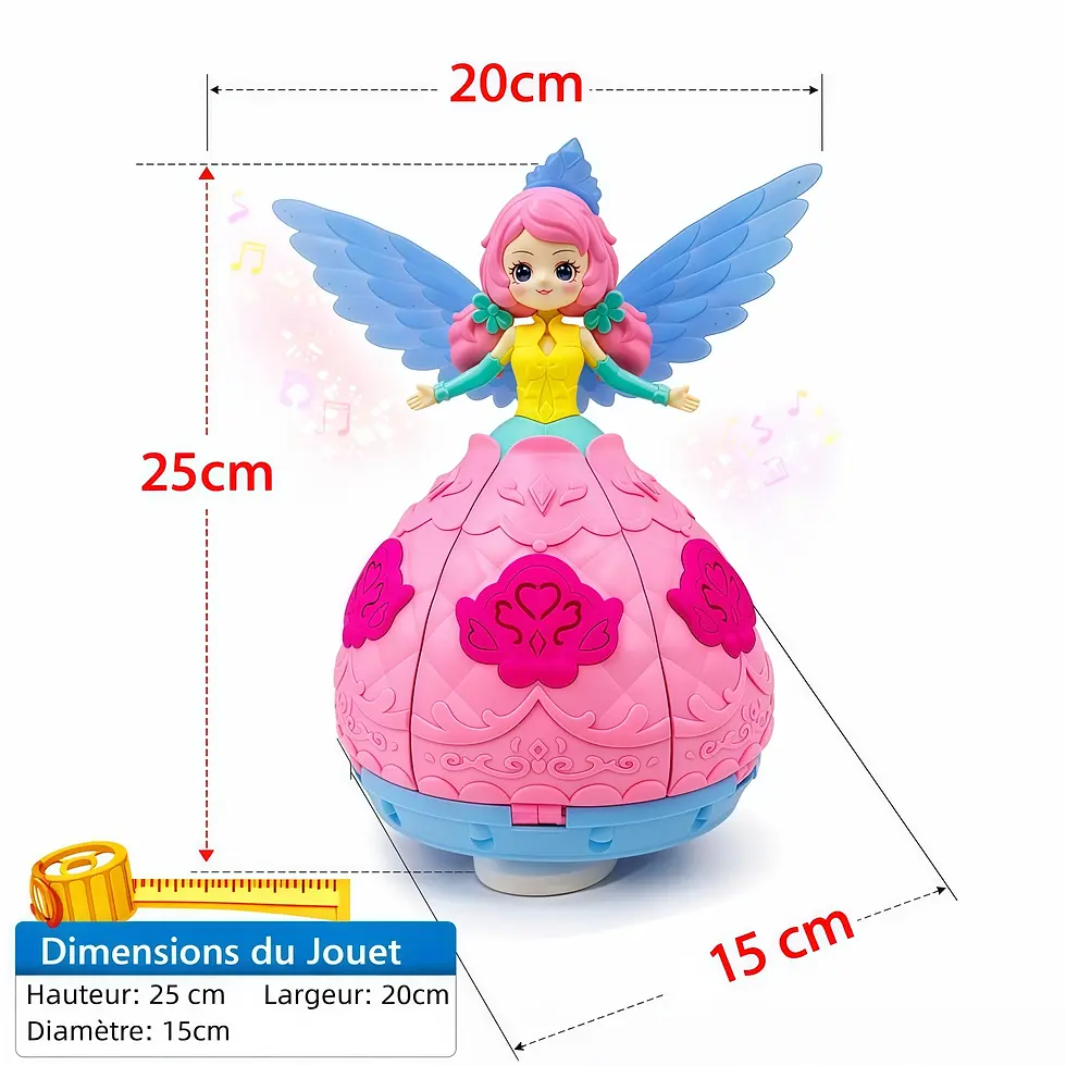 poupée princesse électrique dimensions 25cm jouet lumineux enfant