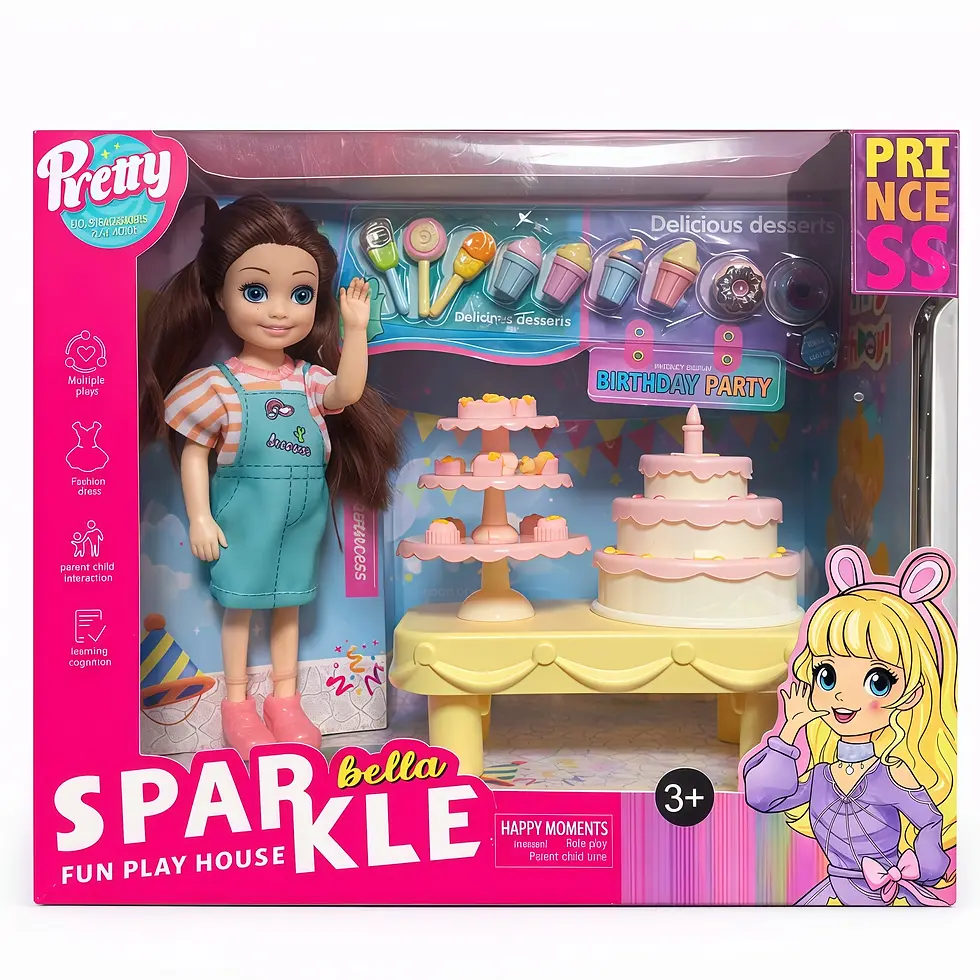Miniature : poupée princesse avec accessoires jouet enfant sans piles en boîte 19,5 cm