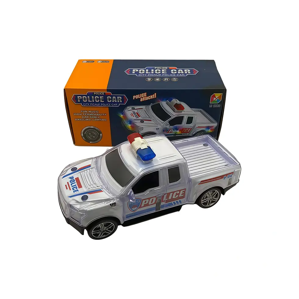 Voiture de police électrique enfant avec lumières LED et sons de sirène