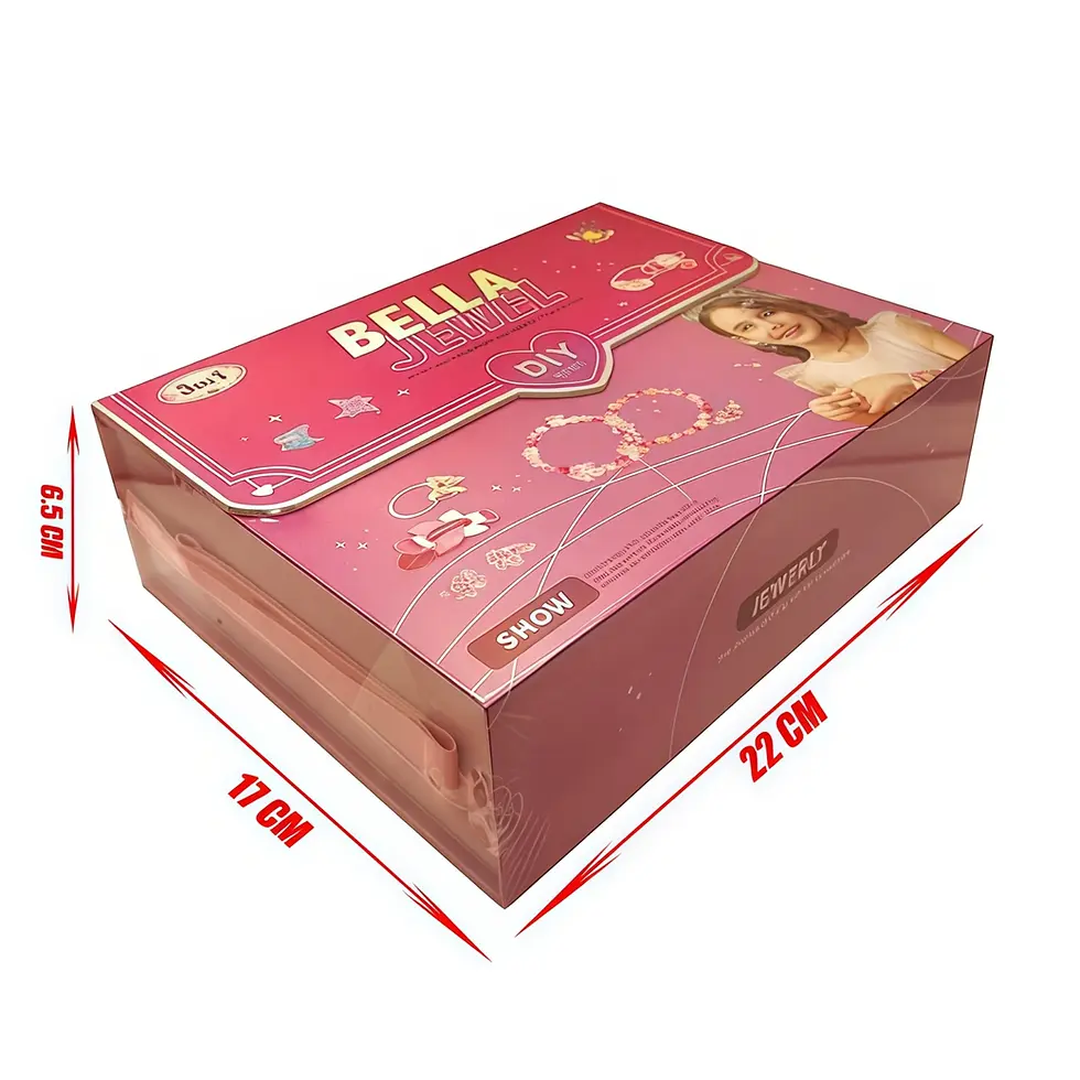 Kit bijoux DIY enfant fille coffret créatif fabrication bracelets colliers avec accessoires colorés