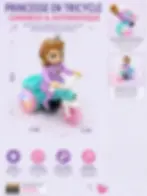 jouet tricycle princesse lumineux musique douce rotation automatique enfants