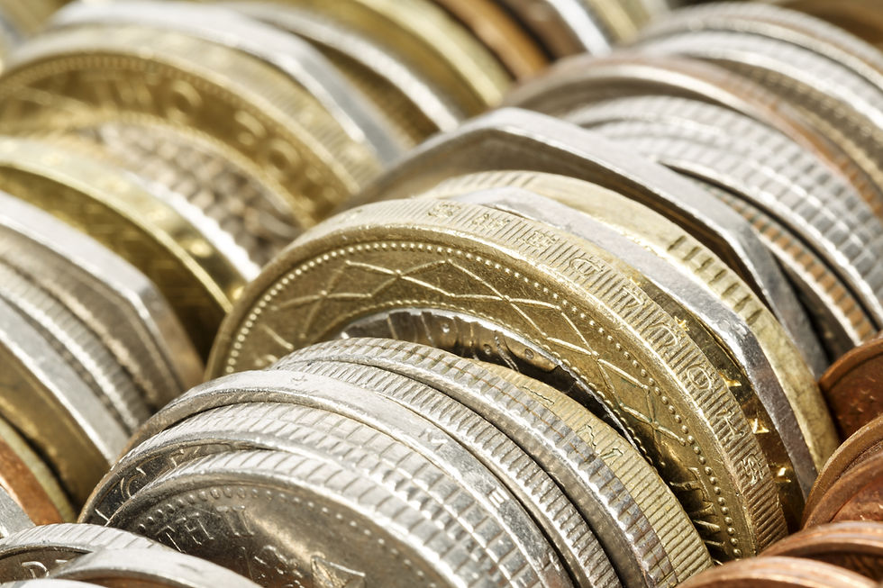 Stacked Coins Closeup