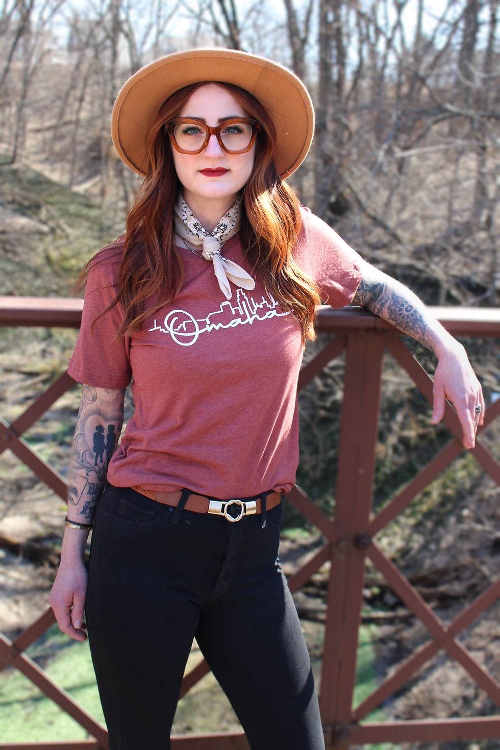 Thumbnail: Omaha Skyline Tee Mauve
