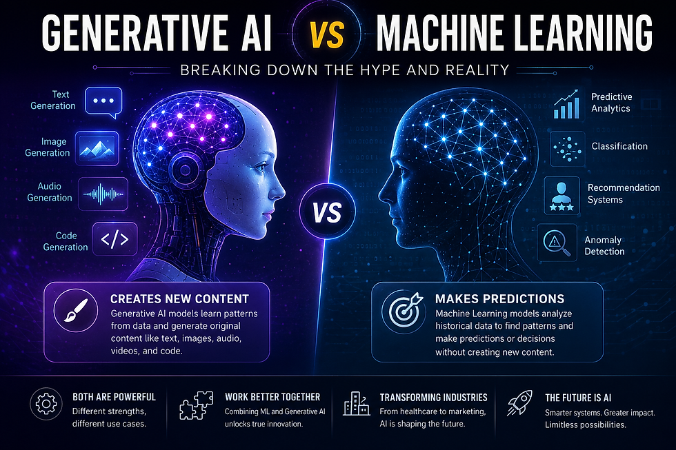 Generative AI vs Machine Learning: Breaking Down the Hype and Reality
