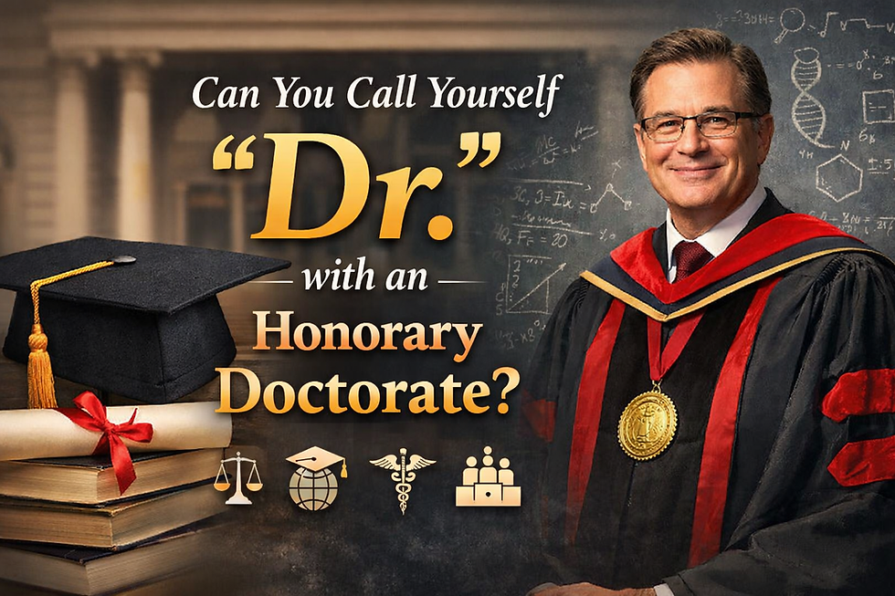 Can You Call Yourself “Dr.” with an Honorary Doctorate?