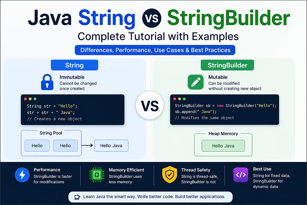 Java String vs StringBuilder: Complete Tutorial with Examples