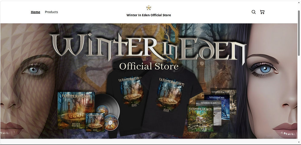 Main page of the Winter In Eden Official Store
