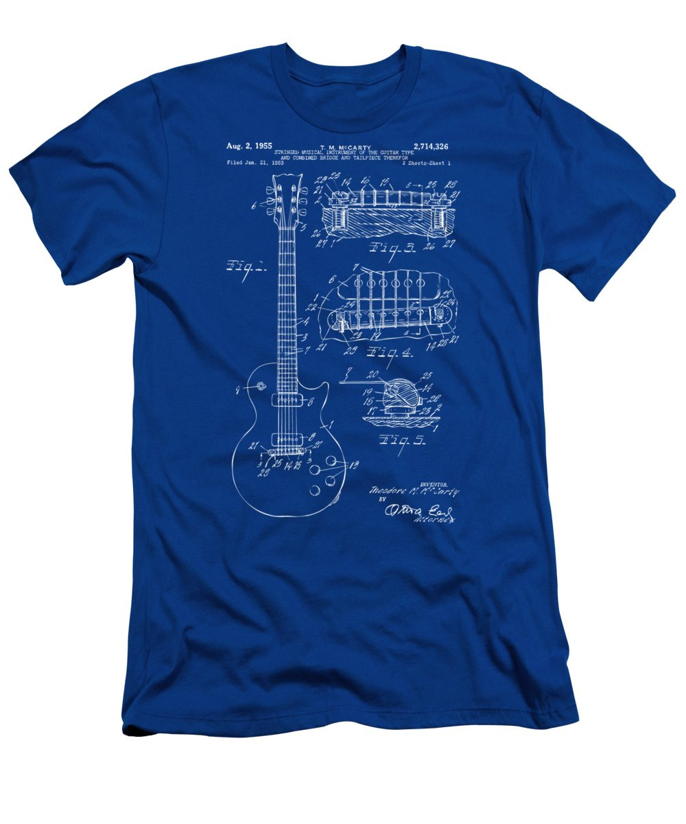 Men's Guitar Blueprint T-shirt