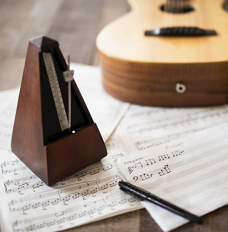 Metronom und Gitarre