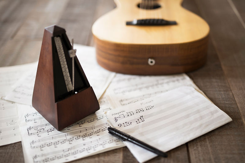Métronome et guitare