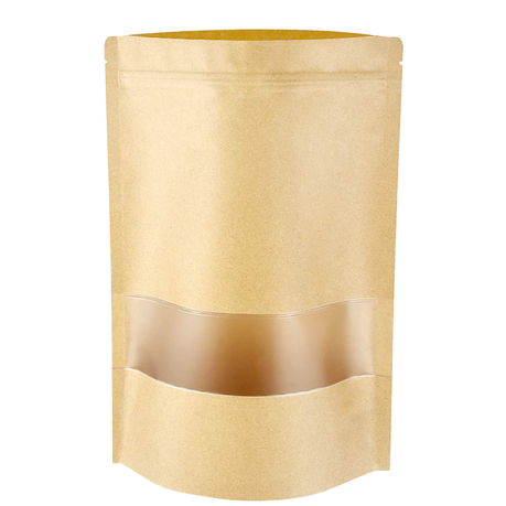 Thumbnail: Resealable paper zip lock bag, with window