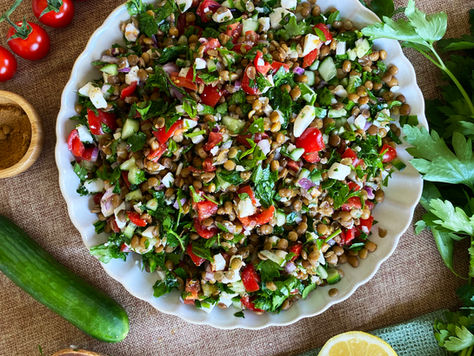 Lebanese Lentil Salad with Parsley and Lemon