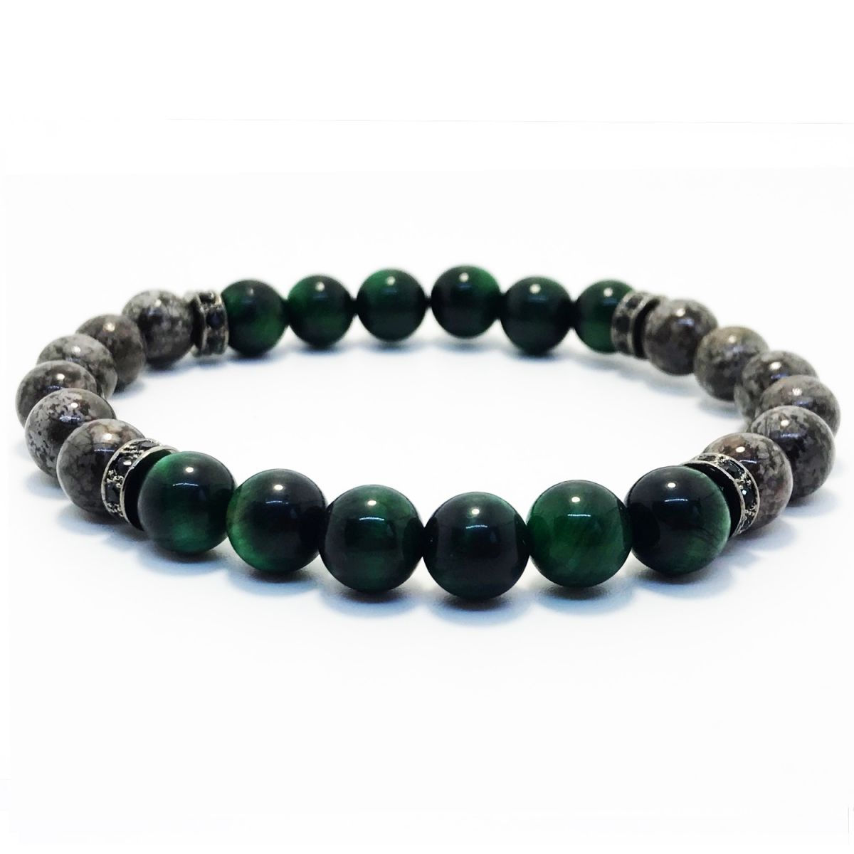 Браслет бижутерный HUSTLEHARD HHN, Яшма, Тигровый глаз