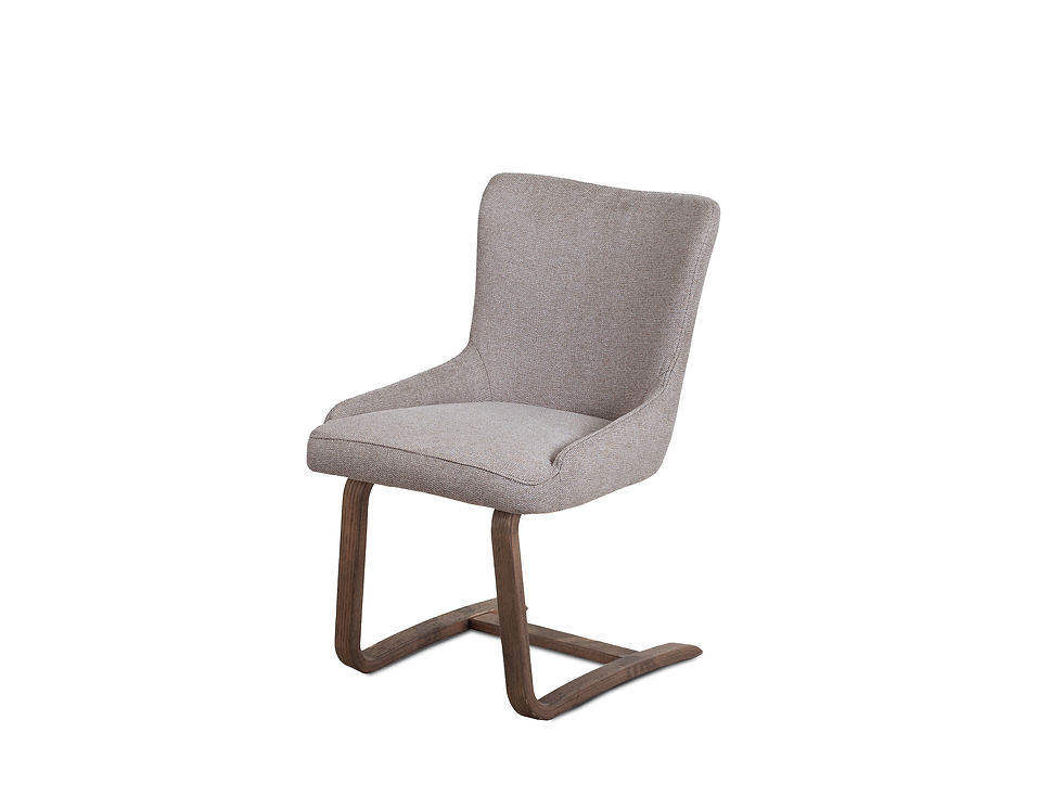 Hugin E spisestol med vipp, stoff Loft Stone / Røykt