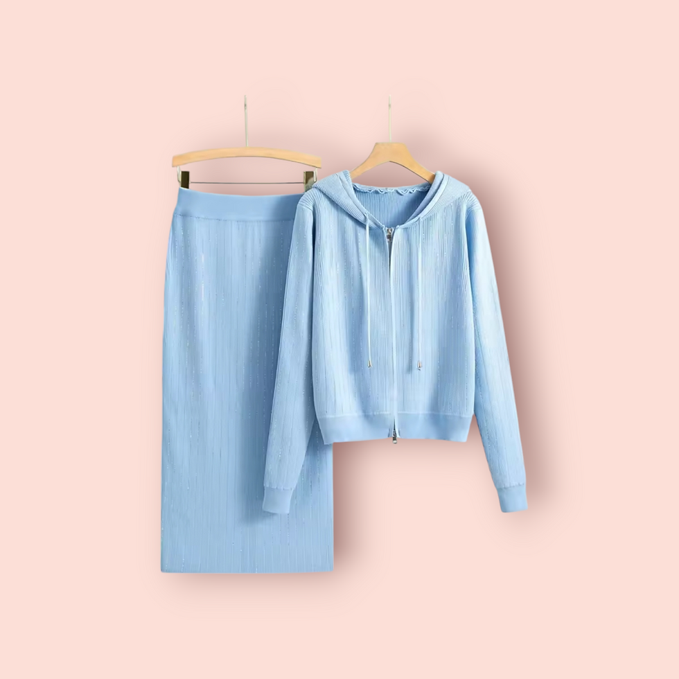 Миниатюра: Zweiteiler mit Jacke & Strass