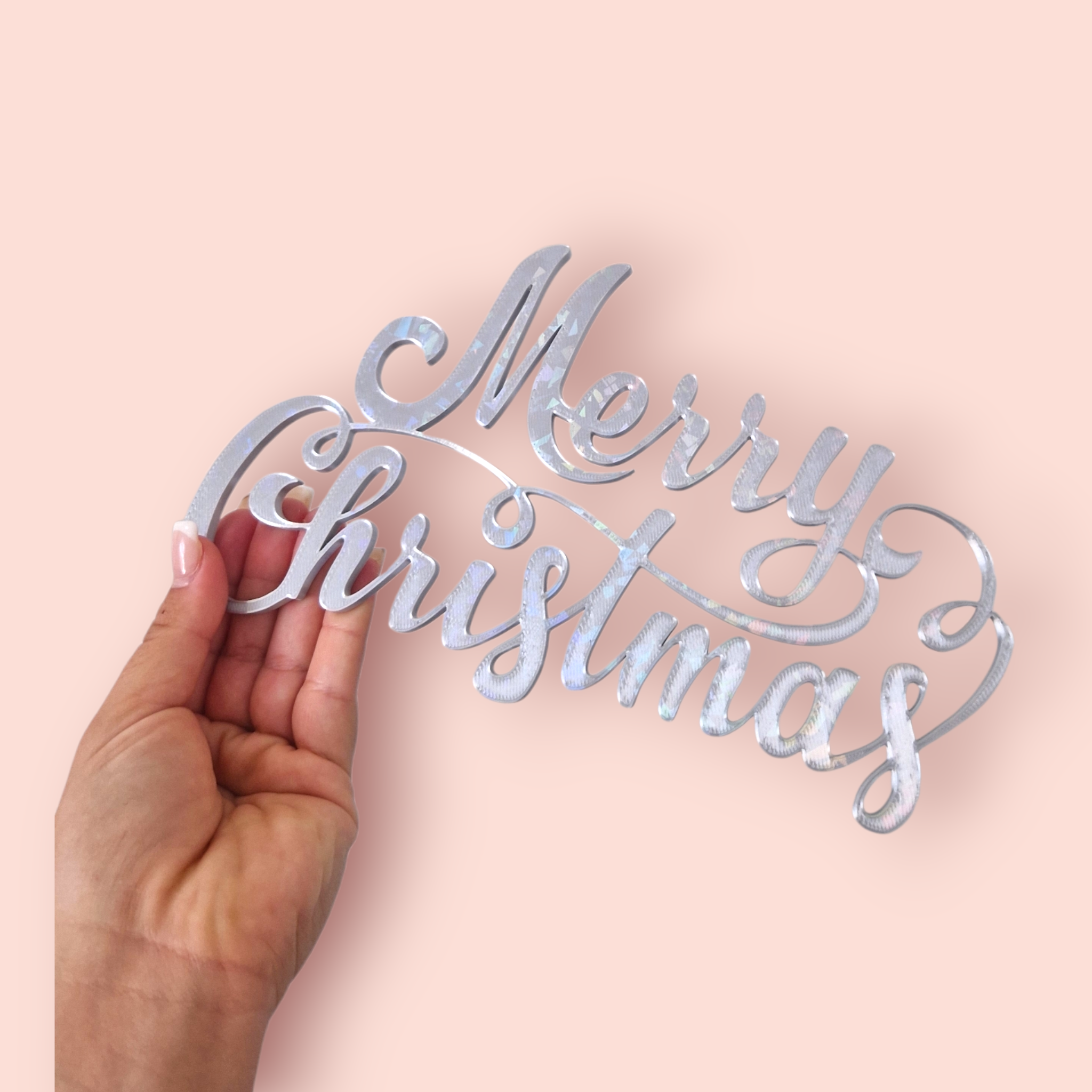 Merry Christmas Schriftzug Wunschfarbe 