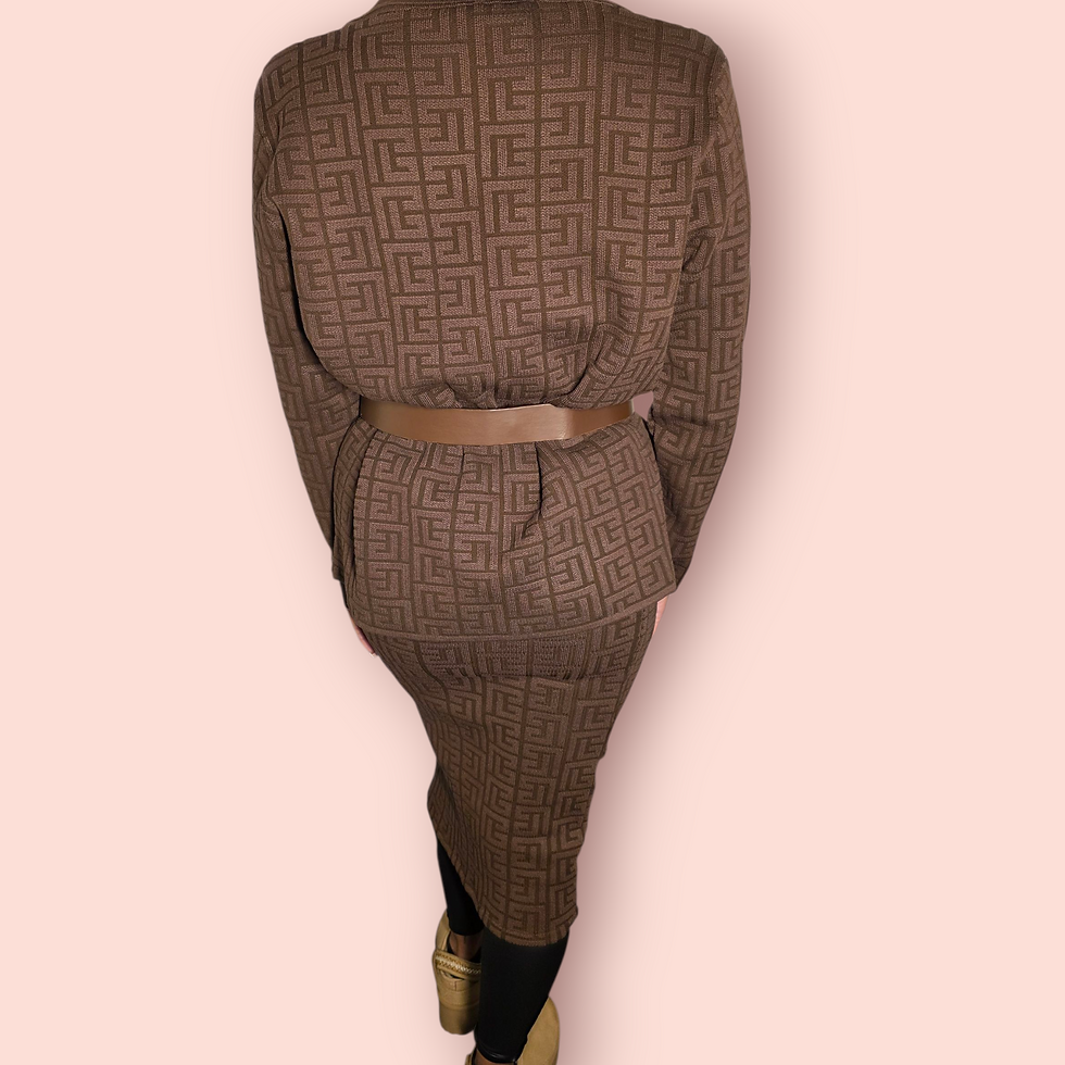 Miniature : Blazer  Zweiteiler mit Jacke und Rock & Gürtel 