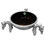 Thumbnail: Giraffe Round Bowl - Coal Black Lacquer