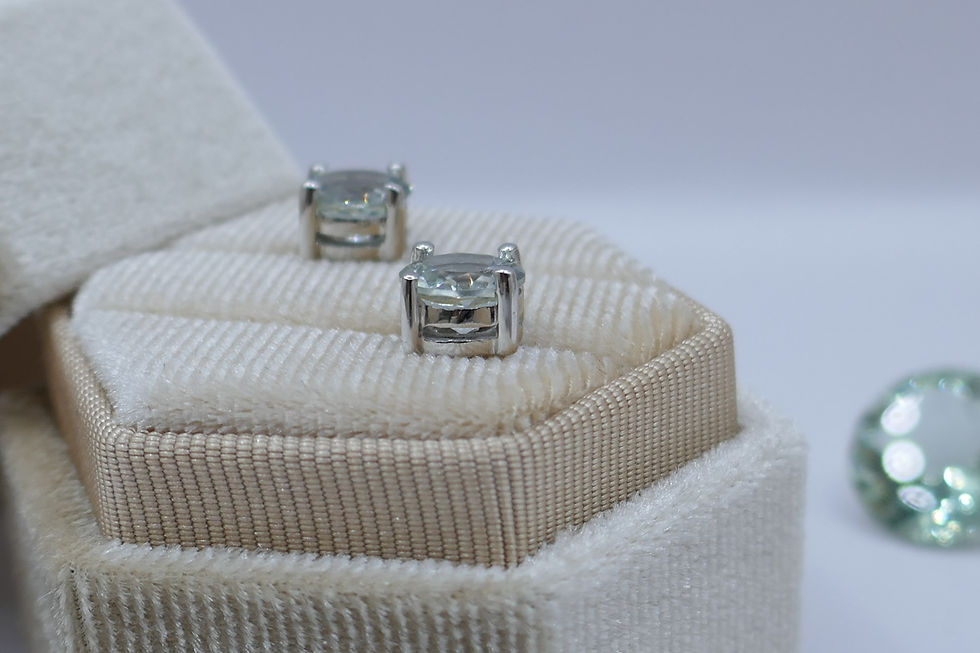 Thumbnail: Timeless Green Amethyst Classic Stud
