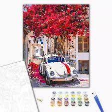 Thumbnail: Paint by Number - Car on a Flowering Street
