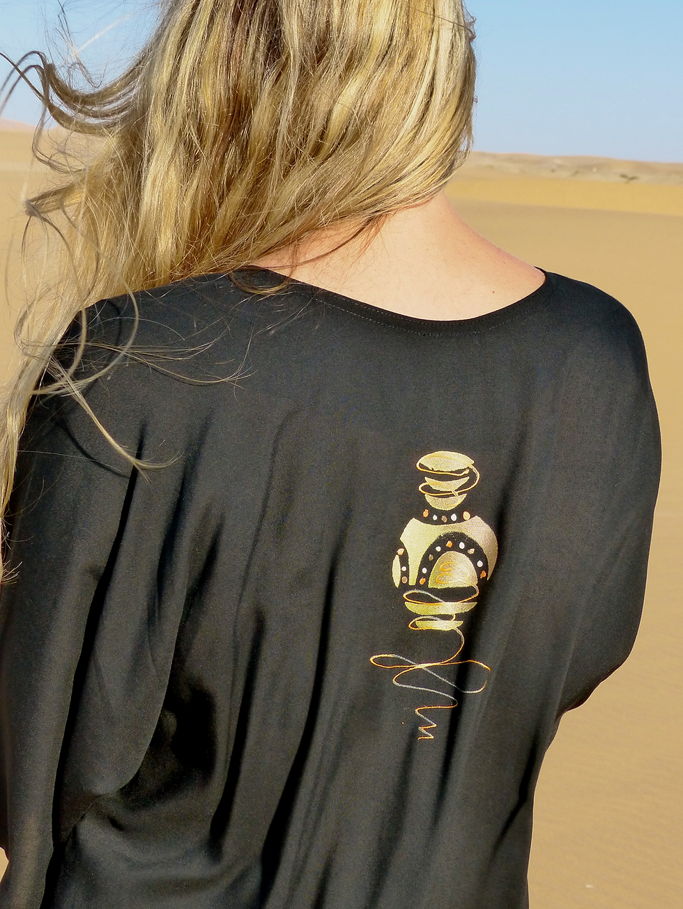 Thumbnail: 100% Viscose, Handpainted KAFTAN – African Lady