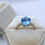 Thumbnail: Solitaire Blue Topaz Ring