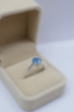 Thumbnail: Solitaire Blue Topaz Ring