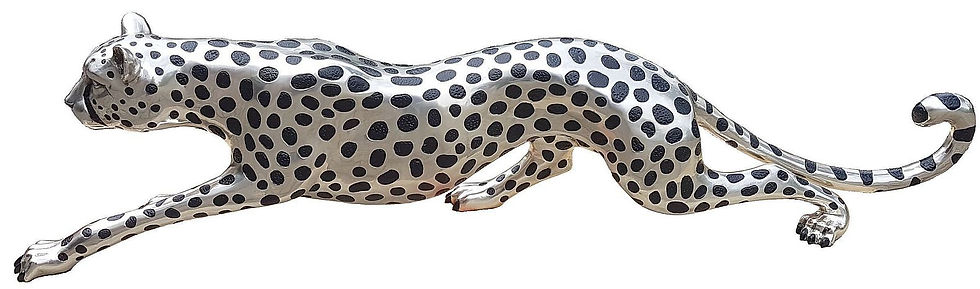 Thumbnail: Cheetah Crouching in Silver Finish