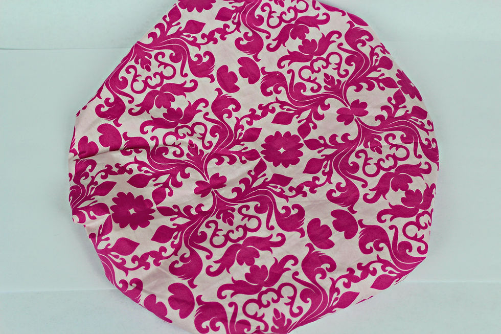 Thumbnail: Pink & White Demask Bonnet