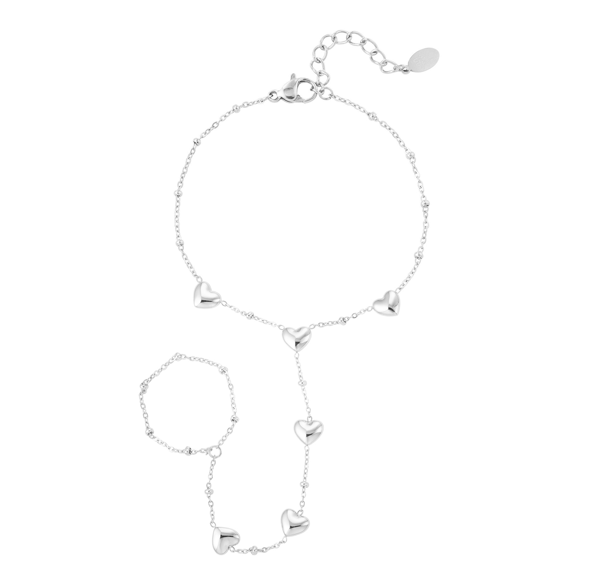 hearts hand chain