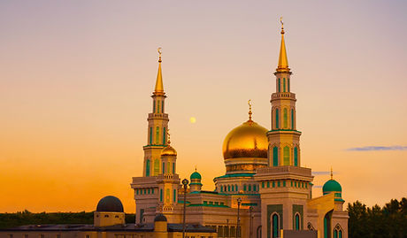 Golden Mosque Sunset
